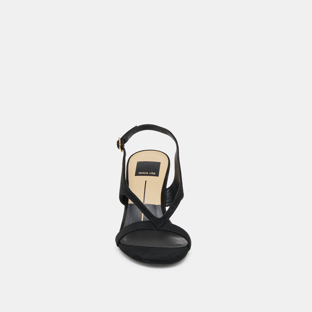 Izela Onyx Suede Heels / Dolce Vita