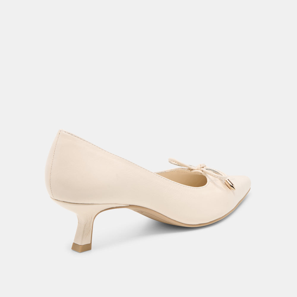 Clarie Bone Crinkle Patent Leather Heels / Dolce Vita