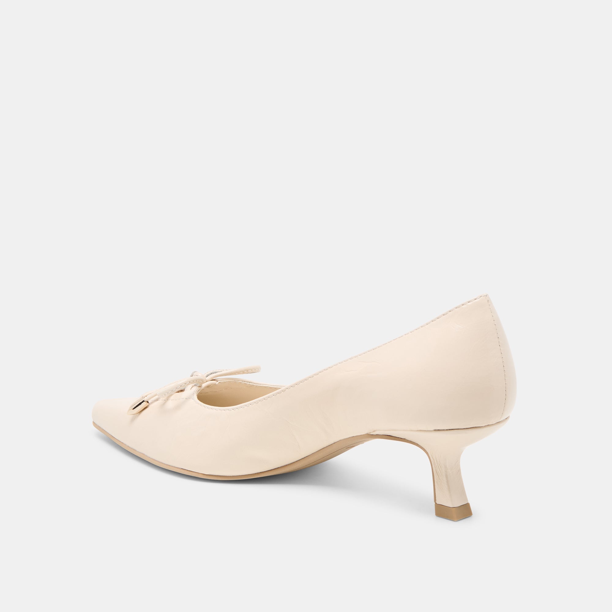 Clarie Bone Crinkle Patent Leather Heels / Dolce Vita
