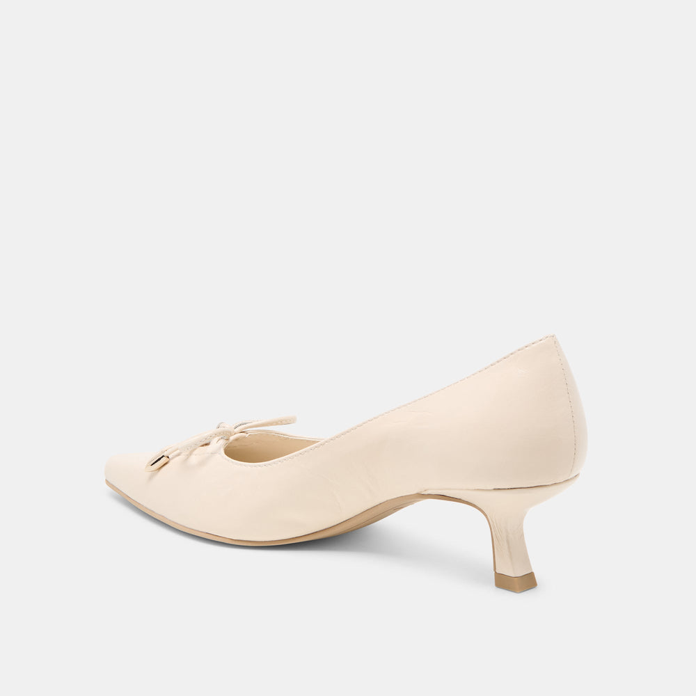 Clarie Bone Crinkle Patent Leather Heels / Dolce Vita