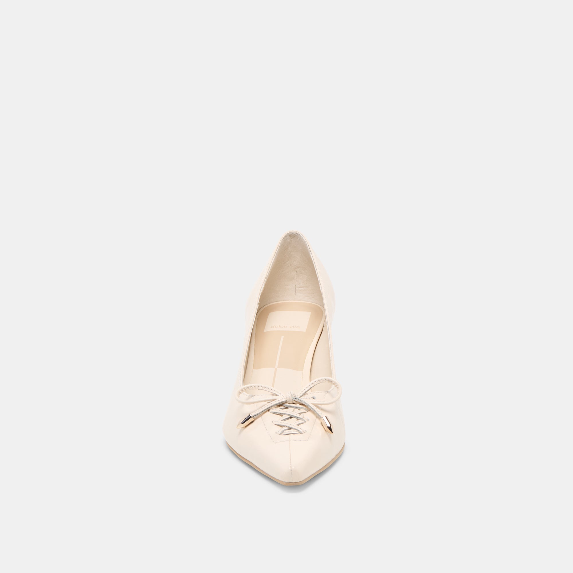 Clarie Bone Crinkle Patent Leather Heels / Dolce Vita