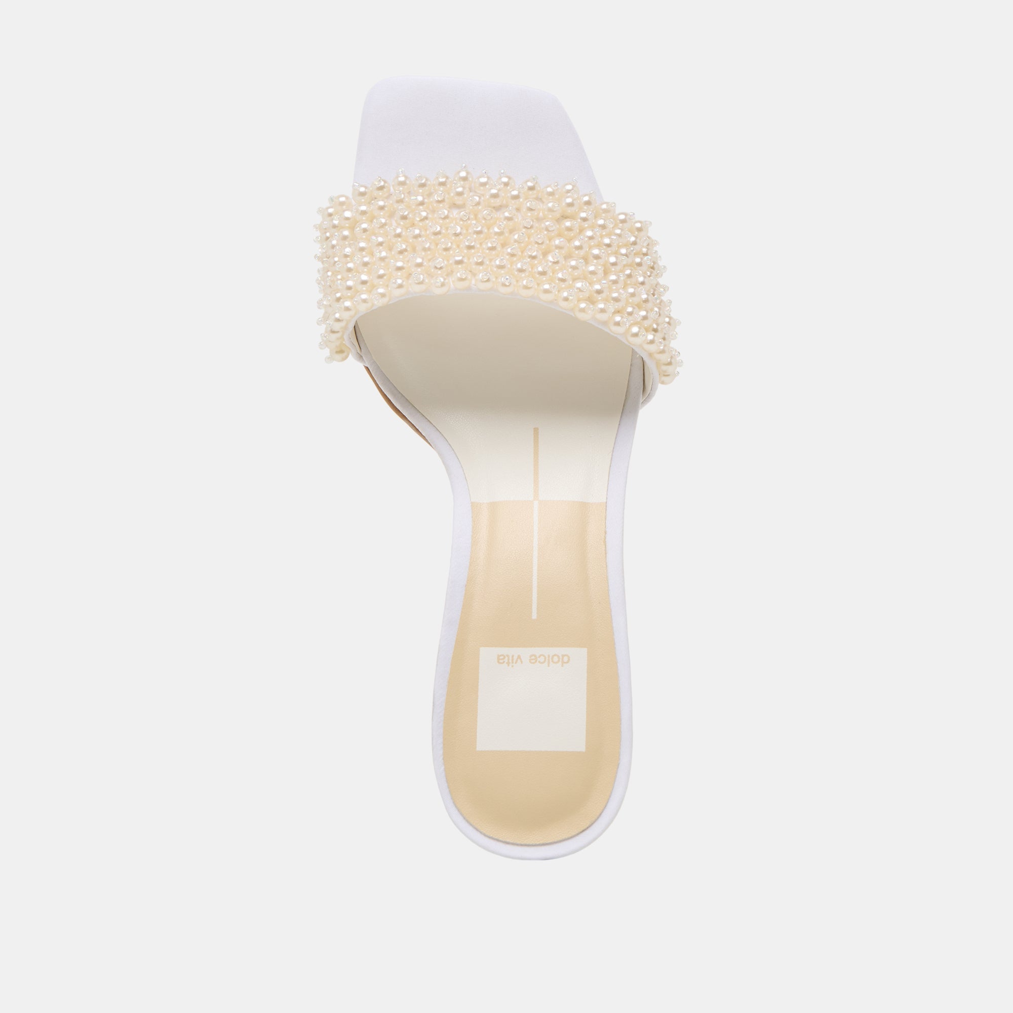 Rexa Pearl Off White Satin Heels / Dolce Vita