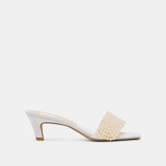Rexa Pearl Off White Satin Heels / Dolce Vita