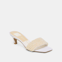 Rexa Pearl Off White Satin Heels / Dolce Vita