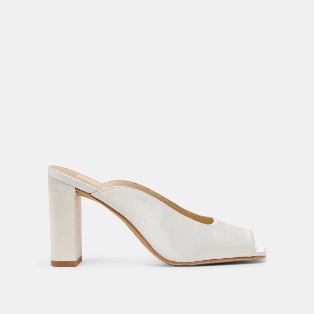 Sabela Off White Satin Heels / Dolce Vita