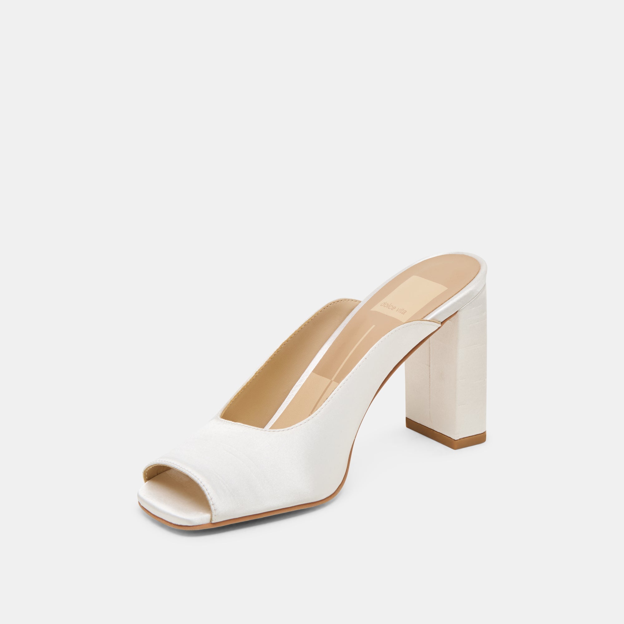 Sabela Off White Satin Heels / Dolce Vita