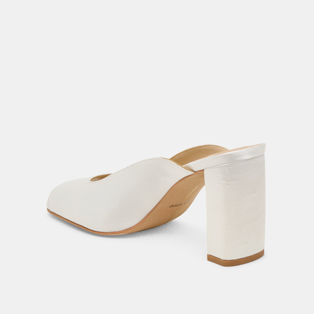 Sabela Off White Satin Heels / Dolce Vita