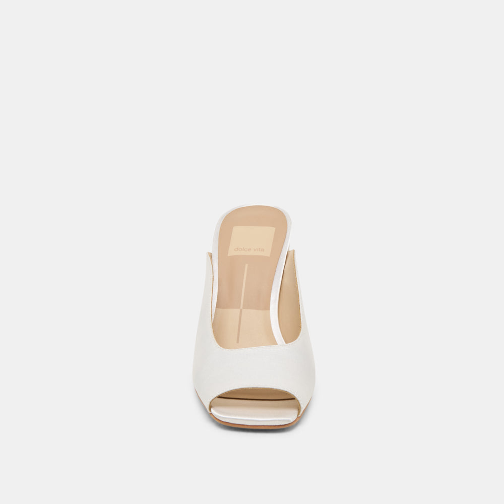 Sabela Off White Satin Heels / Dolce Vita