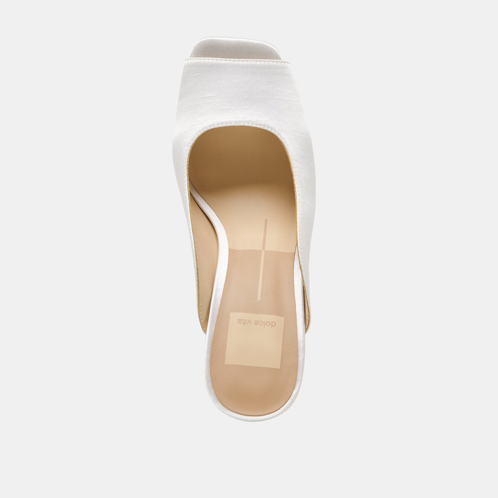 Sabela Off White Satin Heels / Dolce Vita