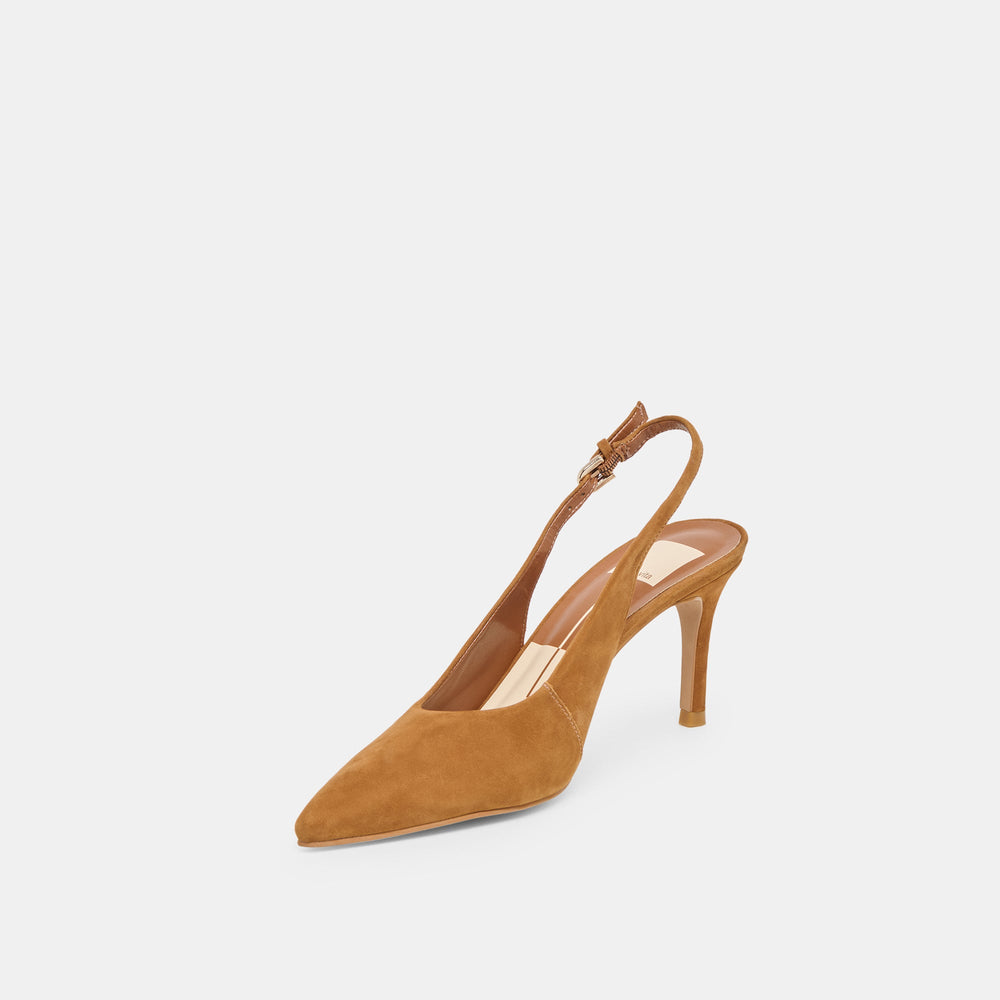 Elasi Brown Nubuck Heels / Dolce Vita