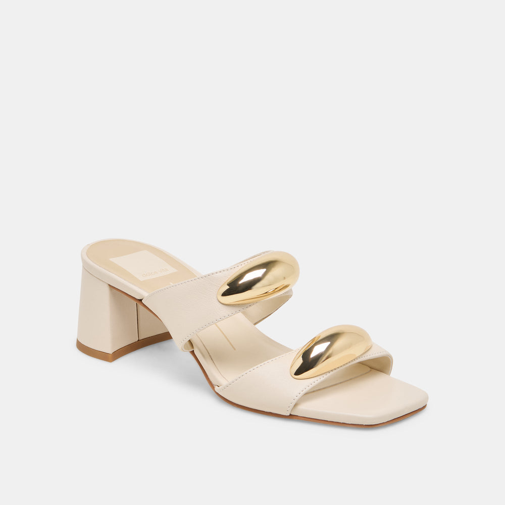 Barnet Bone Leather Heels / Dolce Vita