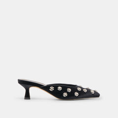 Clara Nero Velvet Heels / Dolce Vita