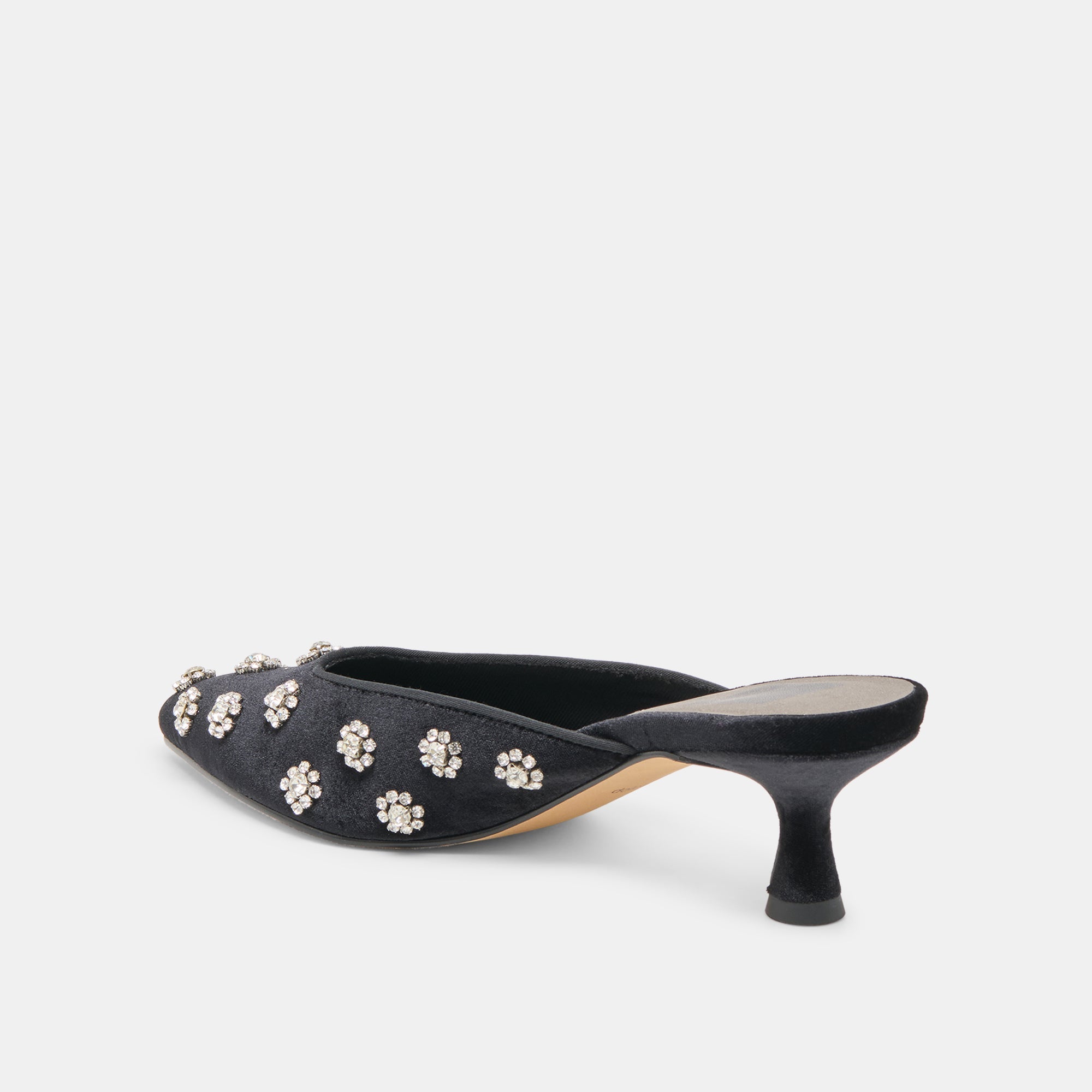 Clara Nero Velvet Heels / Dolce Vita