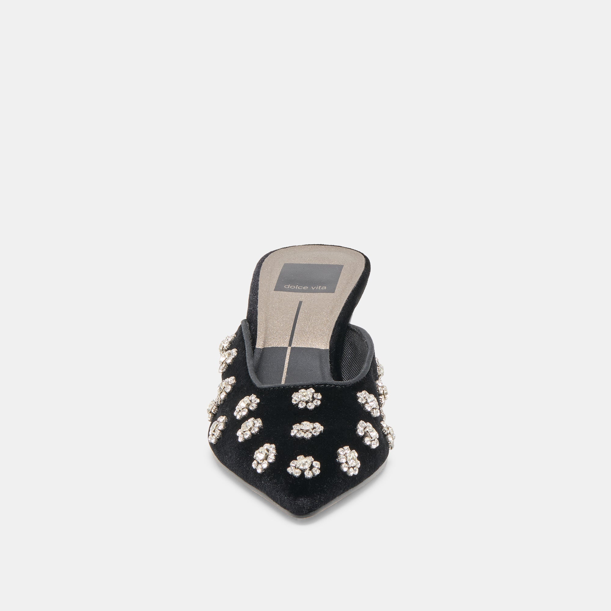 Clara Nero Velvet Heels / Dolce Vita