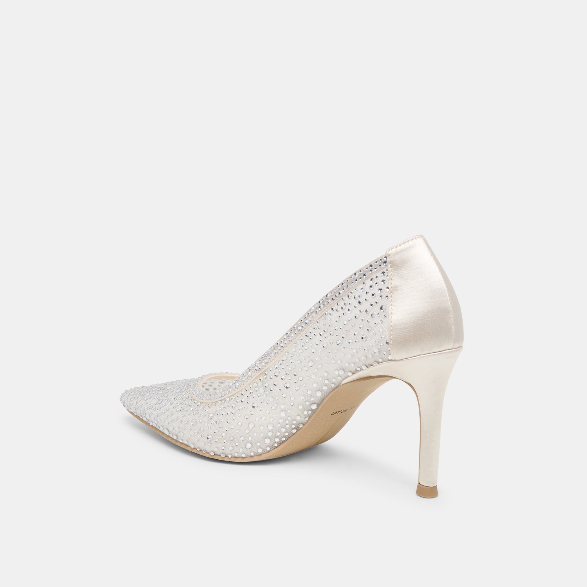 Kashe Crystal White Mesh Heels / Dolce Vita