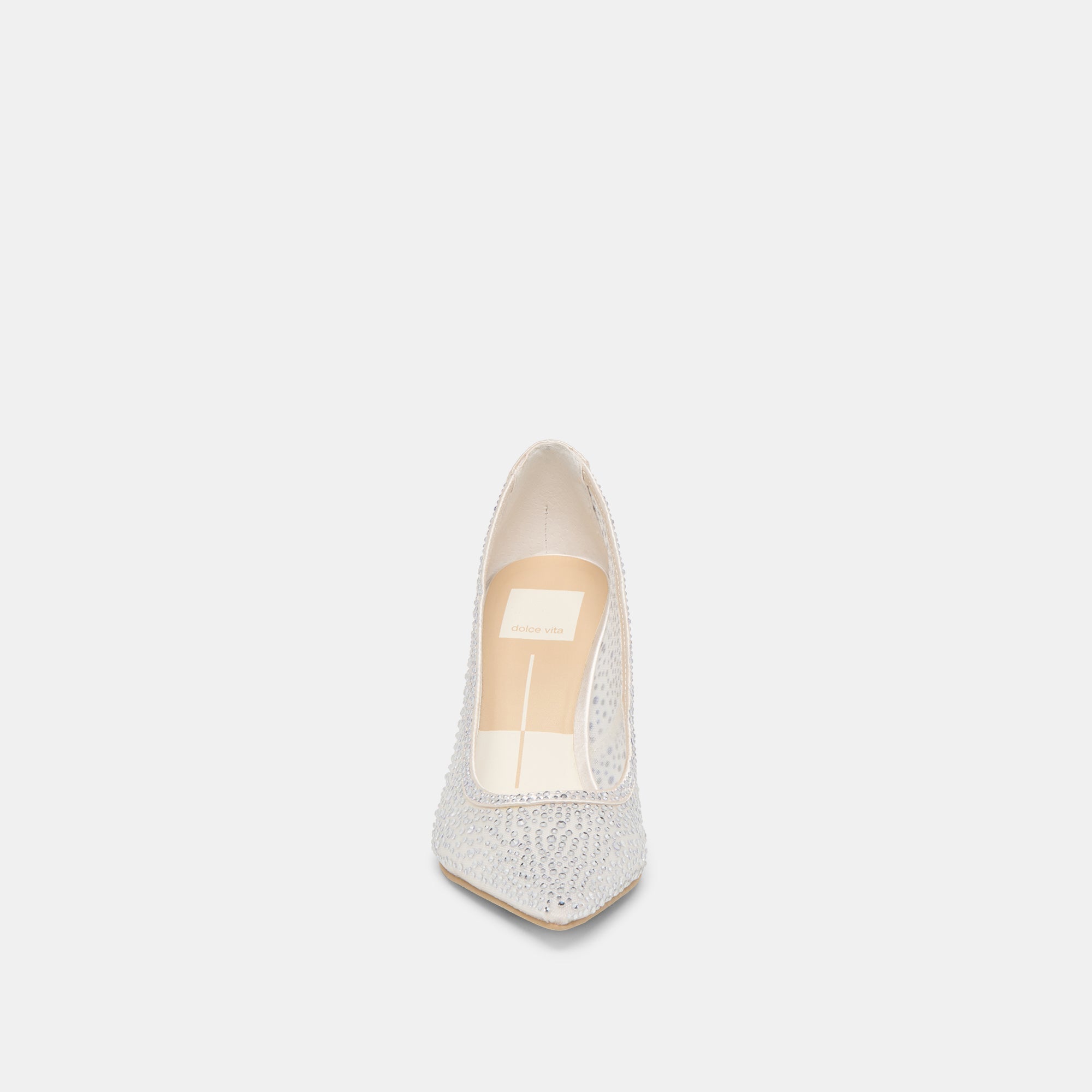 Kashe Crystal White Mesh Heels / Dolce Vita