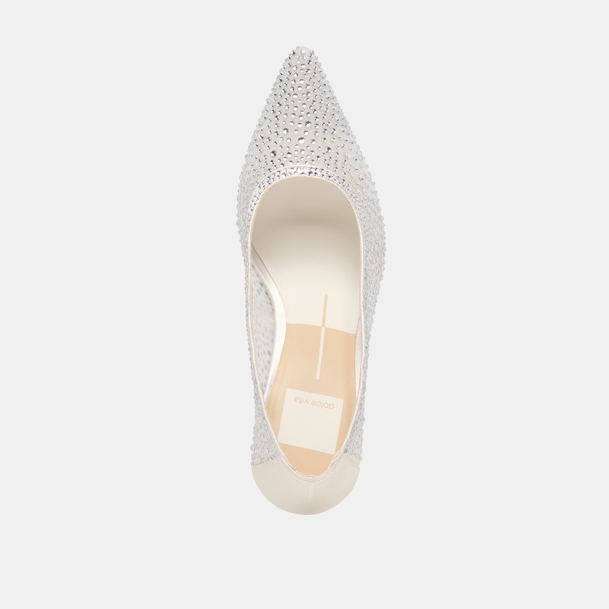 Kashe Crystal White Mesh Heels / Dolce Vita