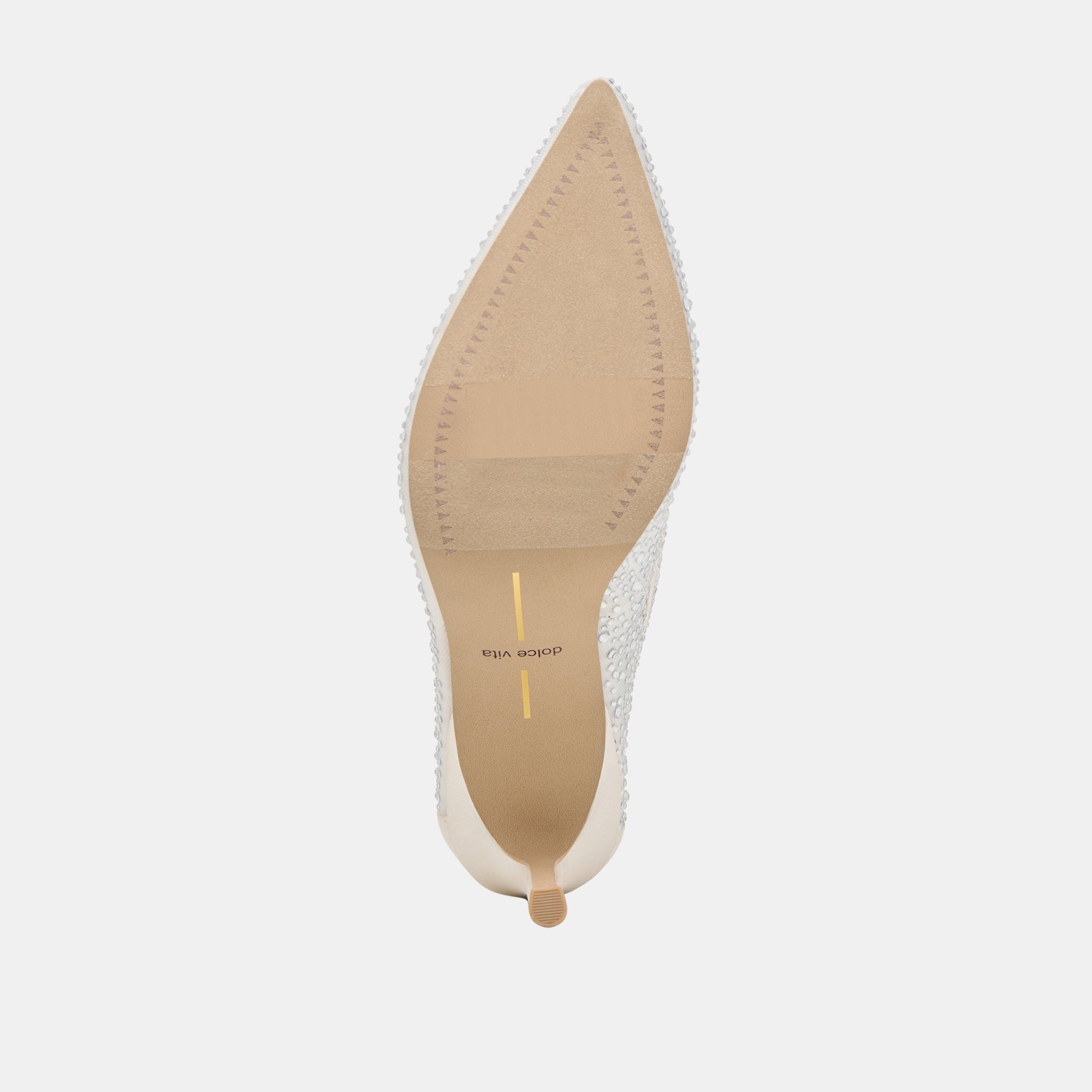 Kashe Crystal White Mesh Heels / Dolce Vita