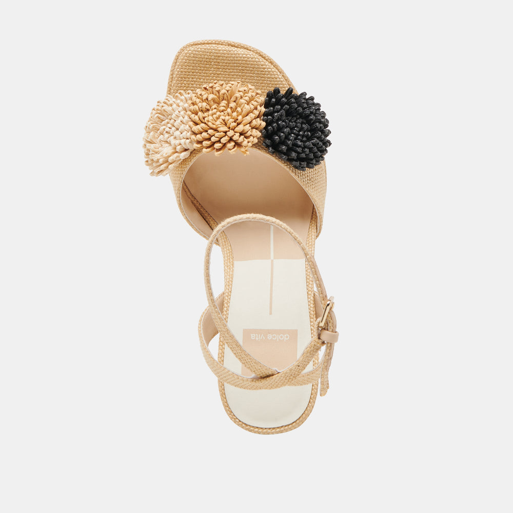 OLIVEA HEELS BLACK NATURAL RAFFIA
 – Dolce Vita / Dolce Vita