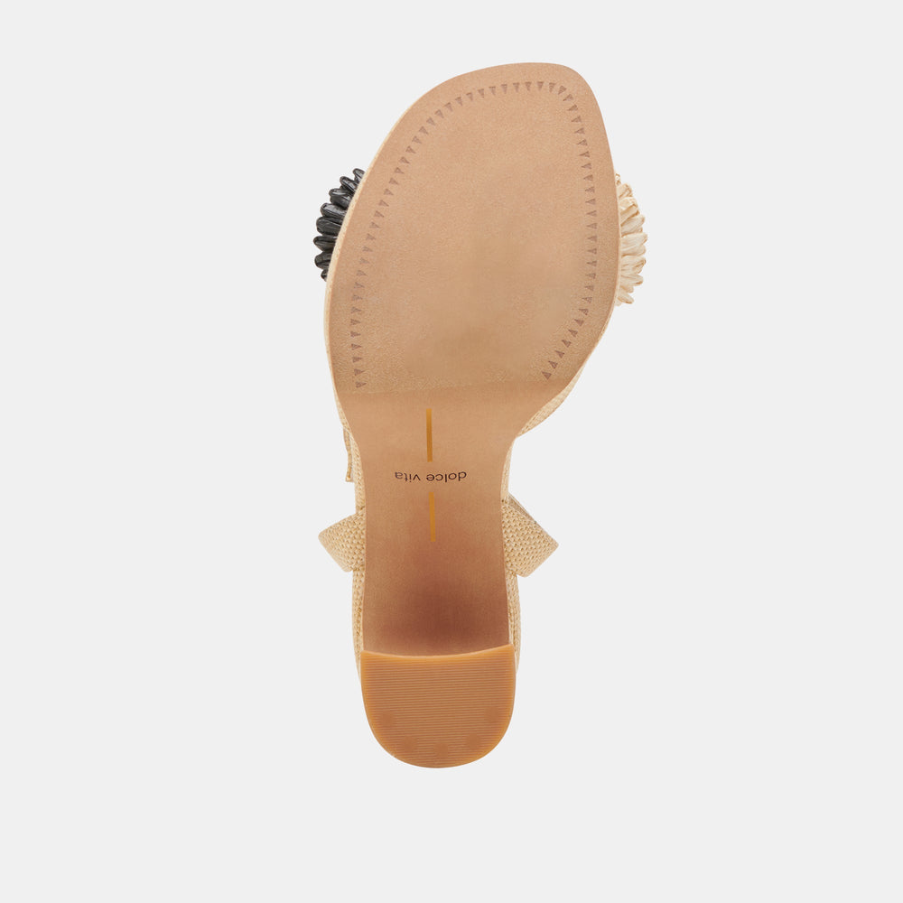 OLIVEA HEELS BLACK NATURAL RAFFIA
 – Dolce Vita / Dolce Vita