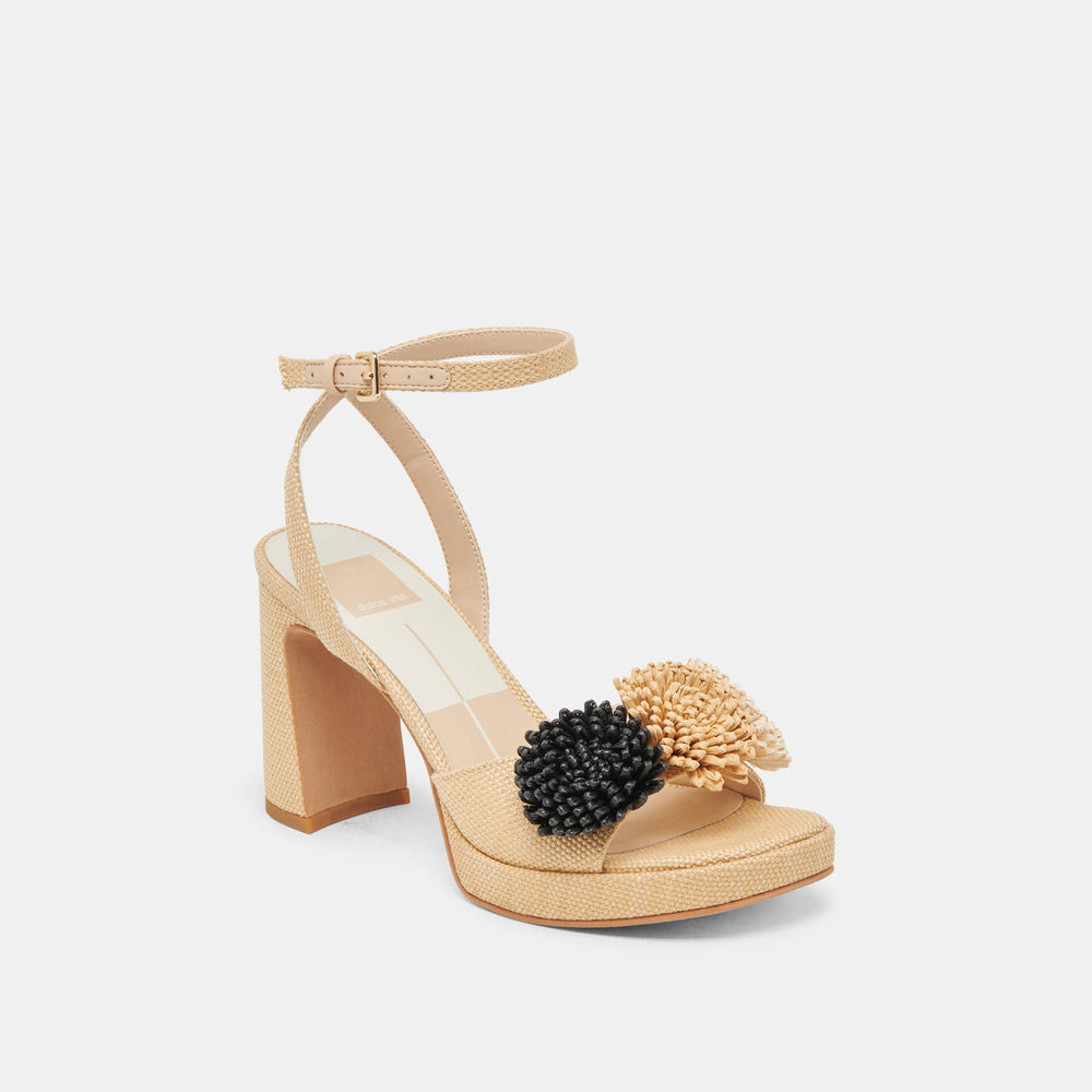OLIVEA HEELS BLACK NATURAL RAFFIA
 – Dolce Vita / Dolce Vita