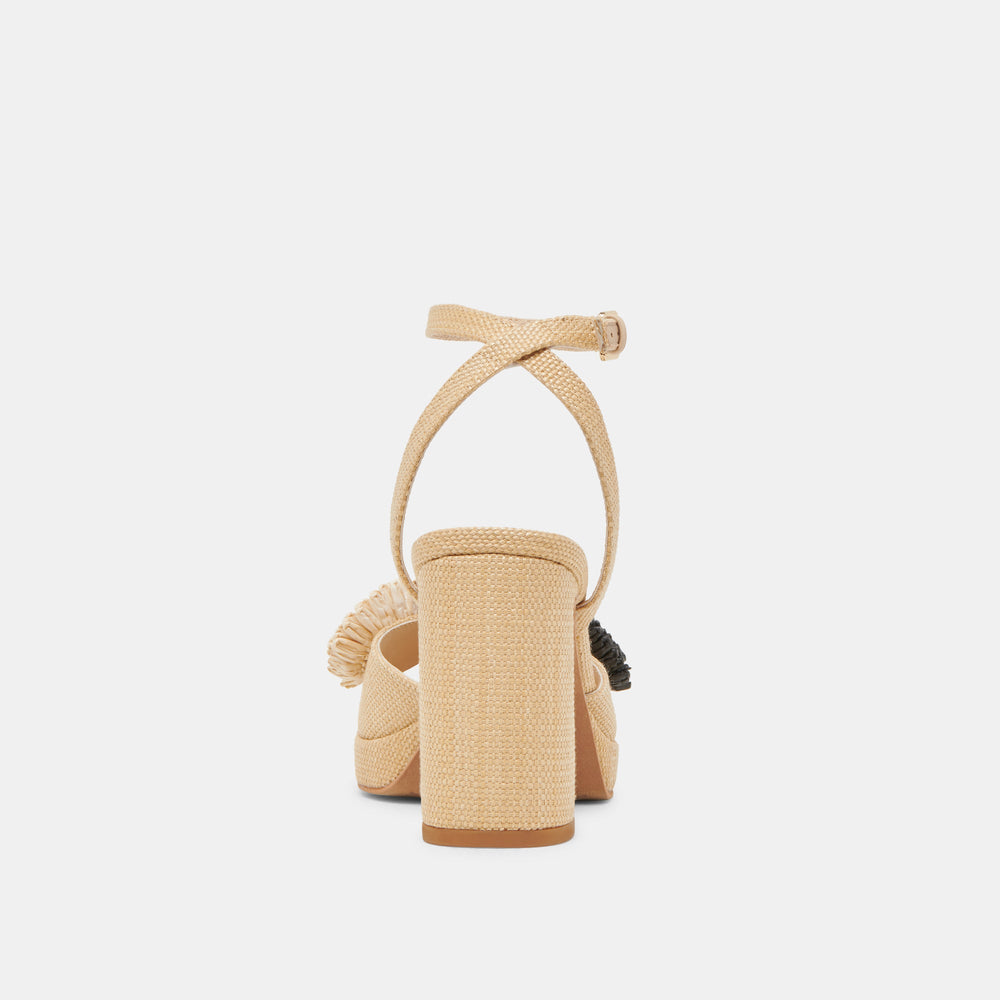 OLIVEA HEELS BLACK NATURAL RAFFIA
 – Dolce Vita / Dolce Vita