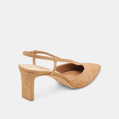 Ginay Lt Brown Suede Heels / Dolce Vita