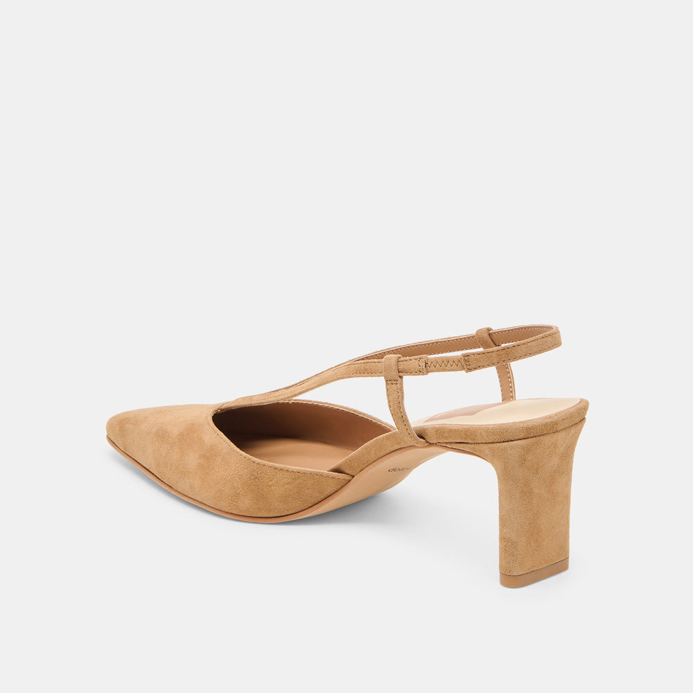 Ginay Lt Brown Suede Heels / Dolce Vita