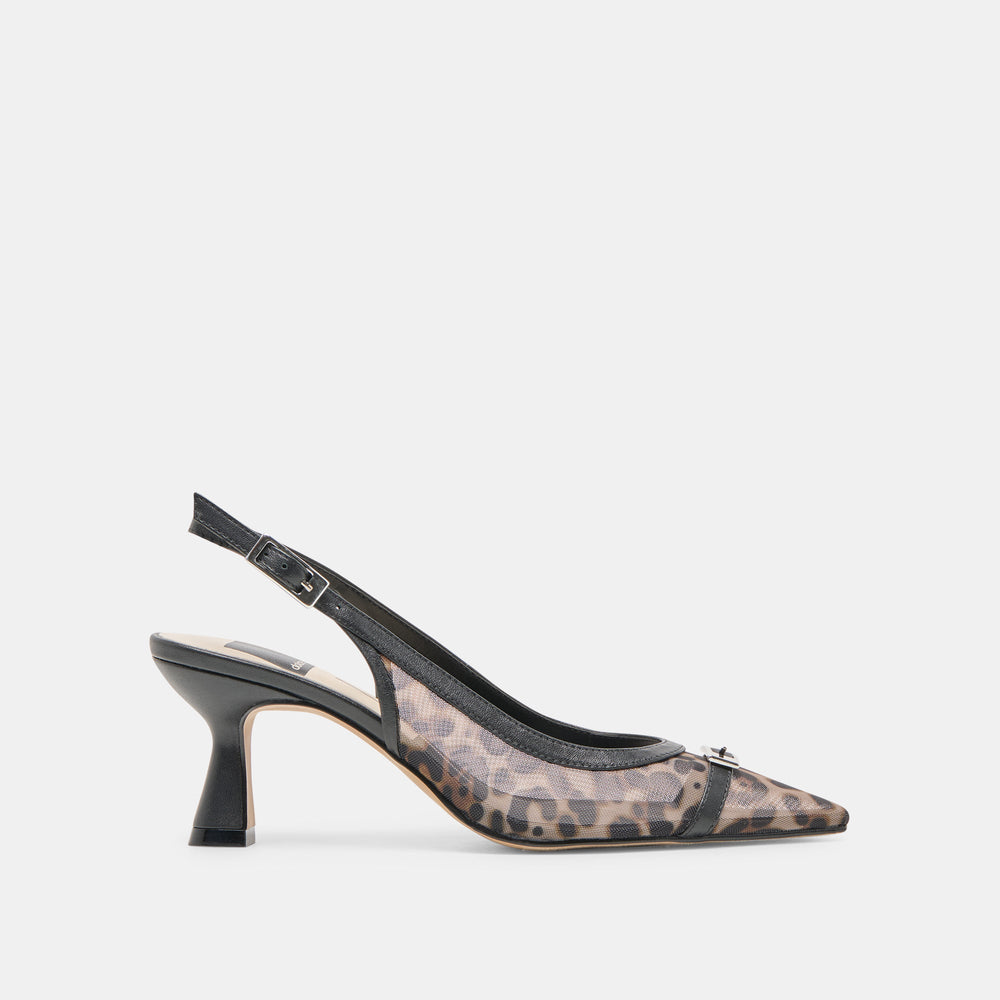 Lorine Leopard Mesh Heels / Dolce Vita