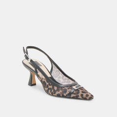 Lorine Leopard Mesh Heels / Dolce Vita