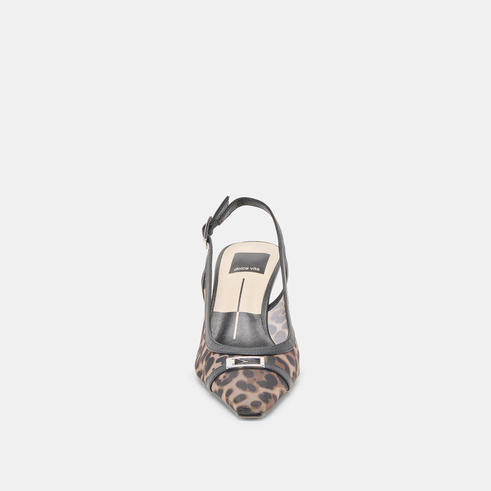 Lorine Leopard Mesh Heels / Dolce Vita