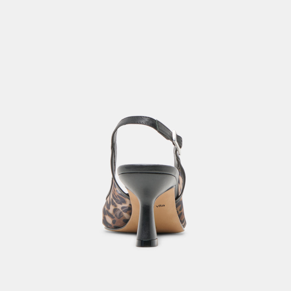 Lorine Leopard Mesh Heels / Dolce Vita