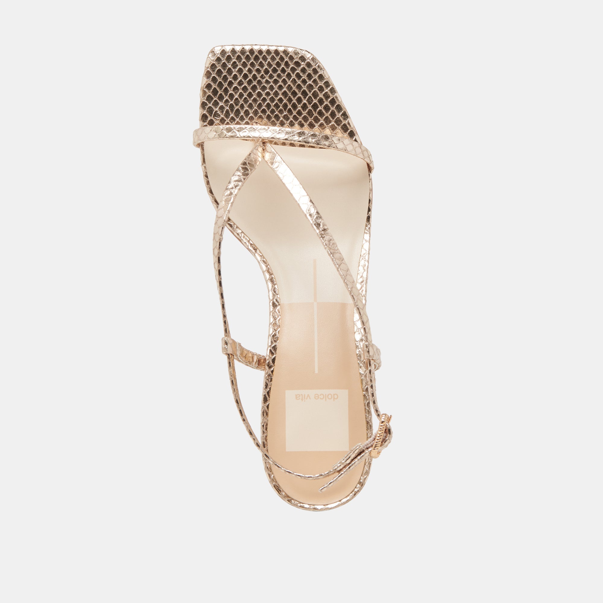LAURY HEELS CHAMPAGNE EMBOSSED LEATHER
 – Dolce Vita / Dolce Vita