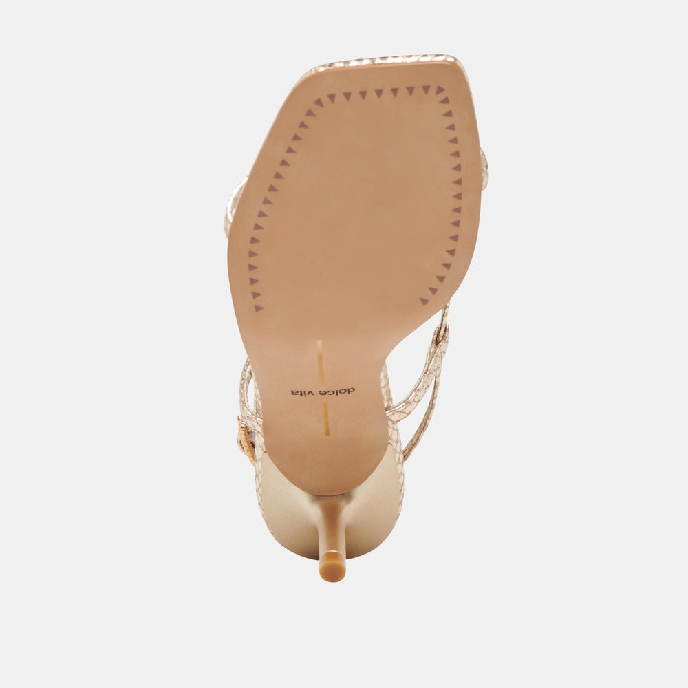 LAURY HEELS CHAMPAGNE EMBOSSED LEATHER
 – Dolce Vita / Dolce Vita