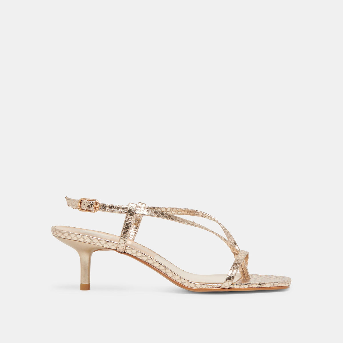 LAURY HEELS CHAMPAGNE EMBOSSED LEATHER
 – Dolce Vita / Dolce Vita