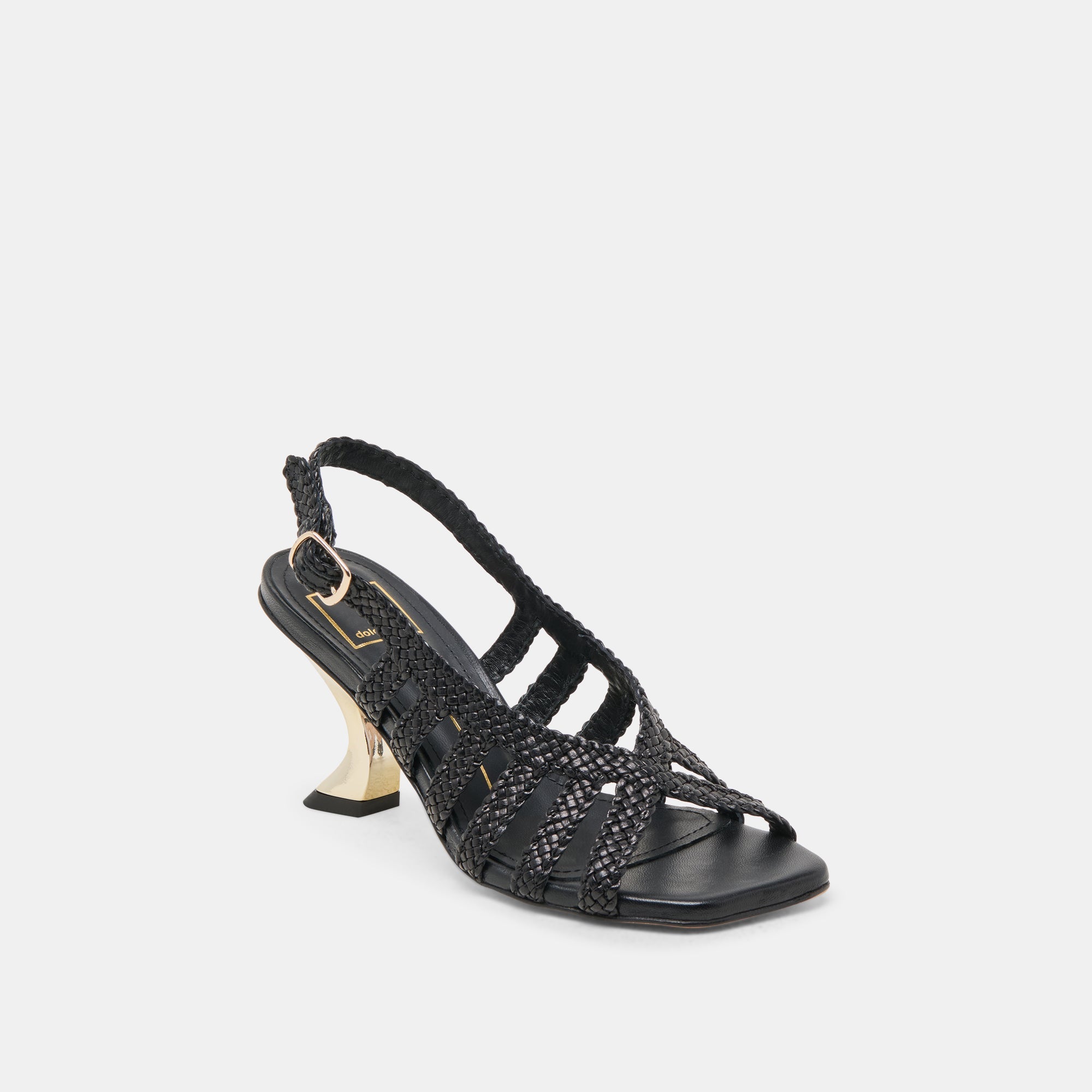 SICILY HEELS BLACK WOVEN LEATHER
 – Dolce Vita / Dolce Vita