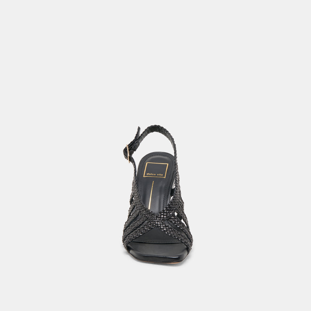 SICILY HEELS BLACK WOVEN LEATHER
 – Dolce Vita / Dolce Vita
