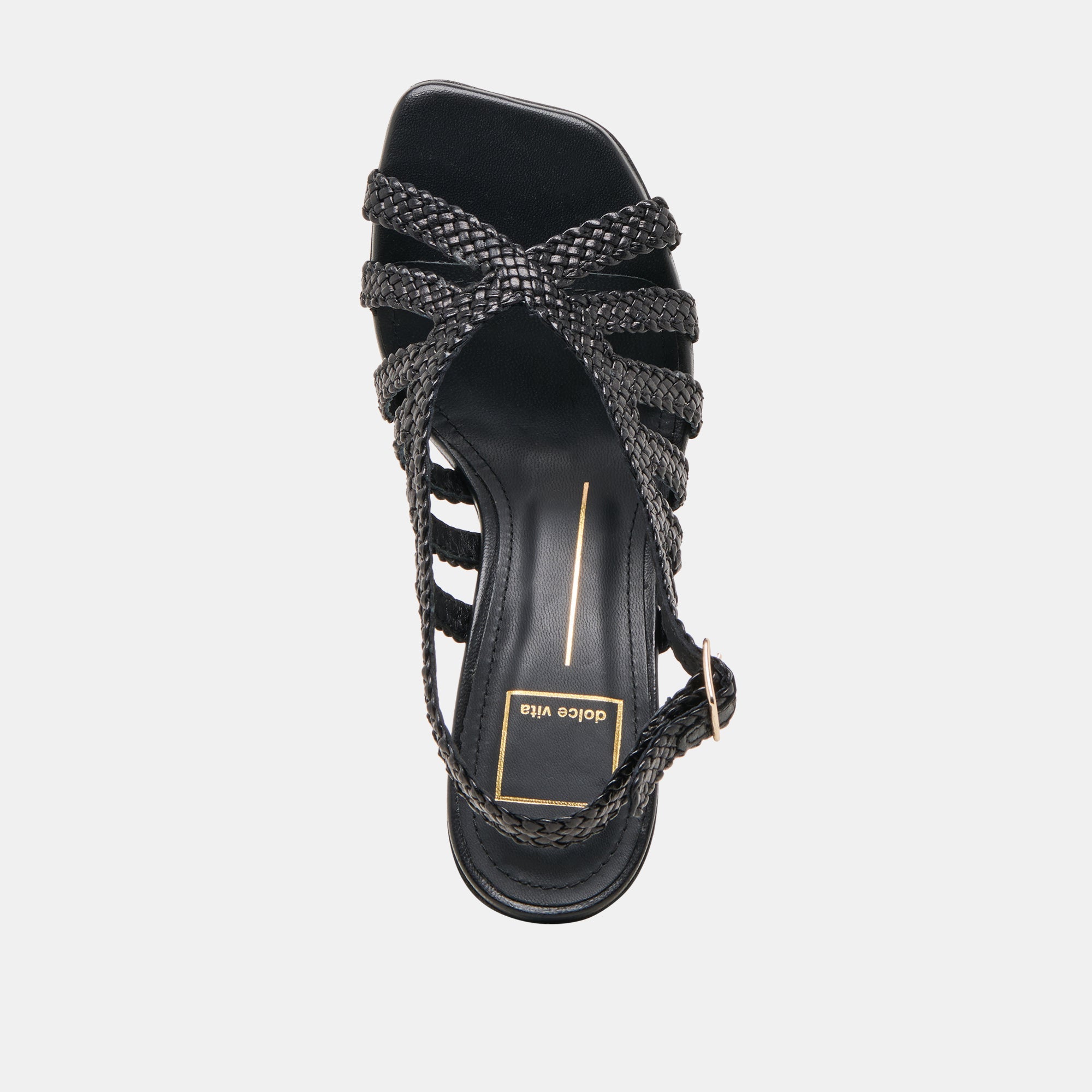 SICILY HEELS BLACK WOVEN LEATHER
 – Dolce Vita / Dolce Vita