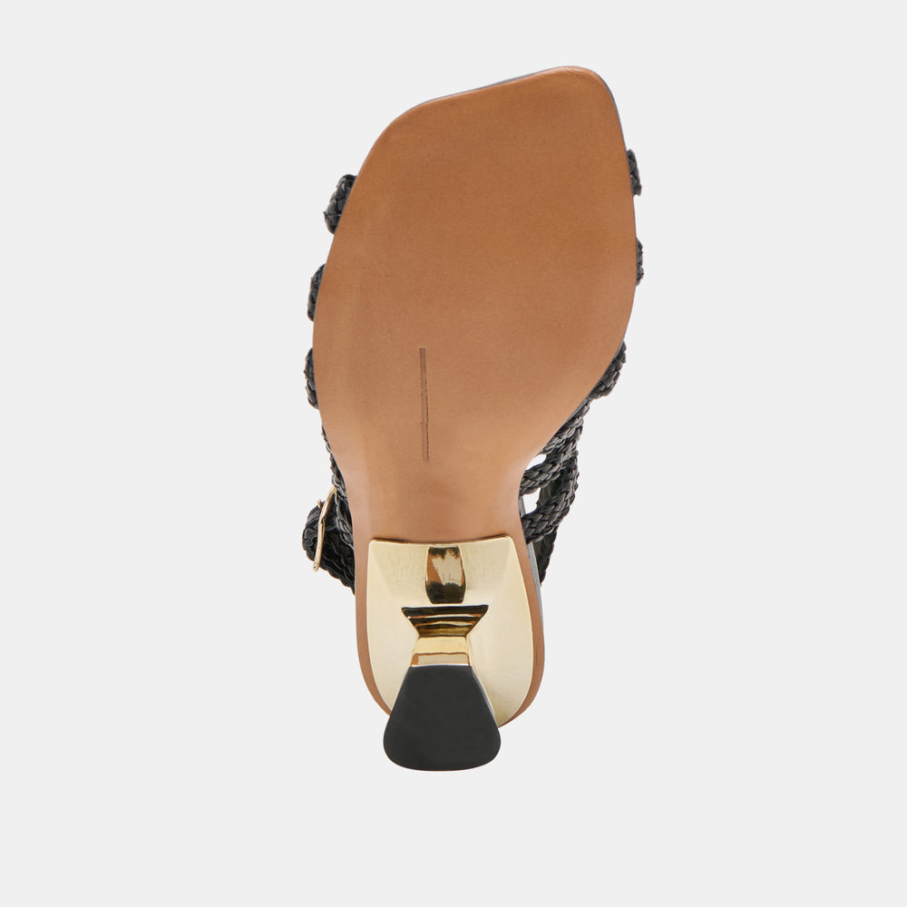 SICILY HEELS BLACK WOVEN LEATHER
 – Dolce Vita / Dolce Vita
