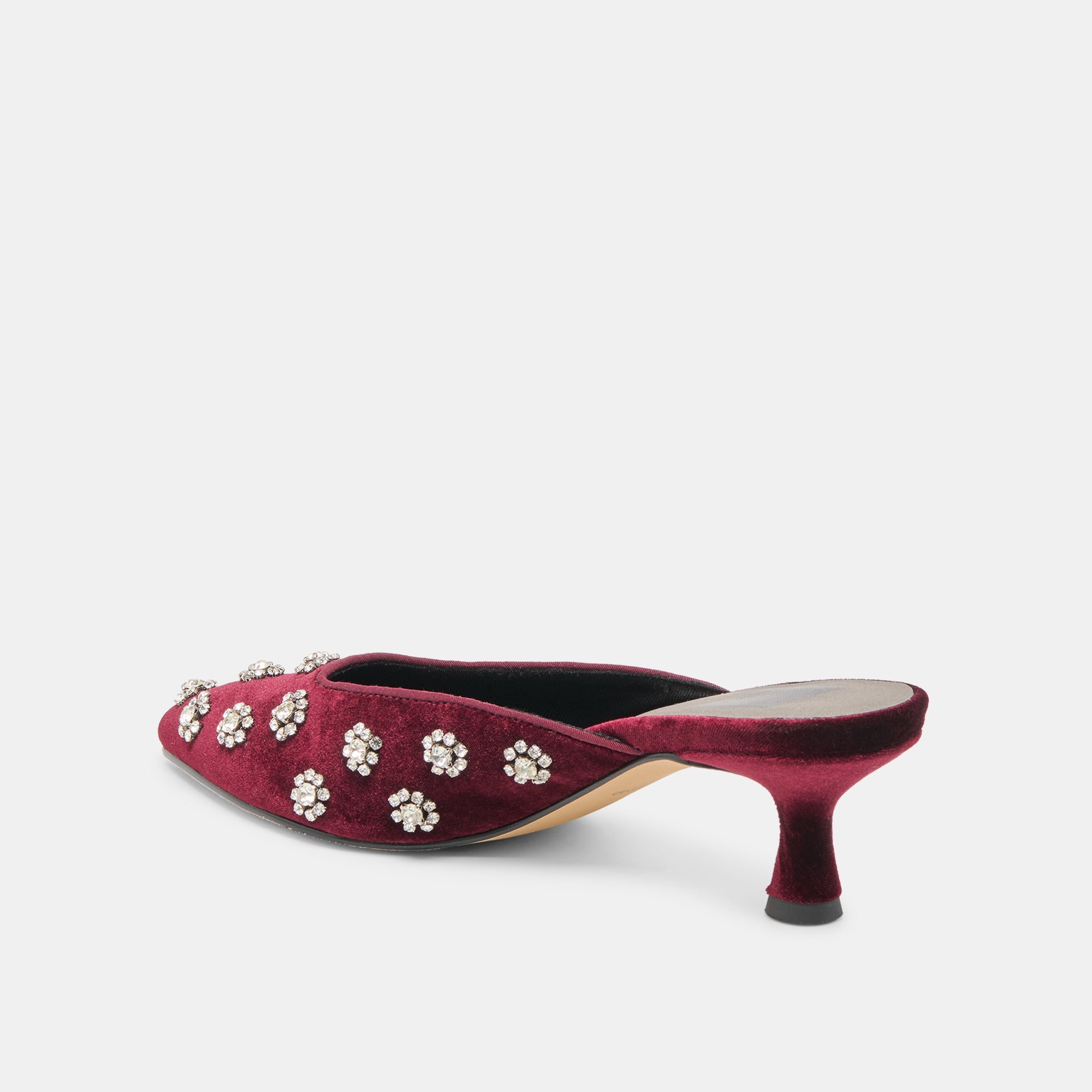 Clara Bordeaux Velvet Heels / Dolce Vita