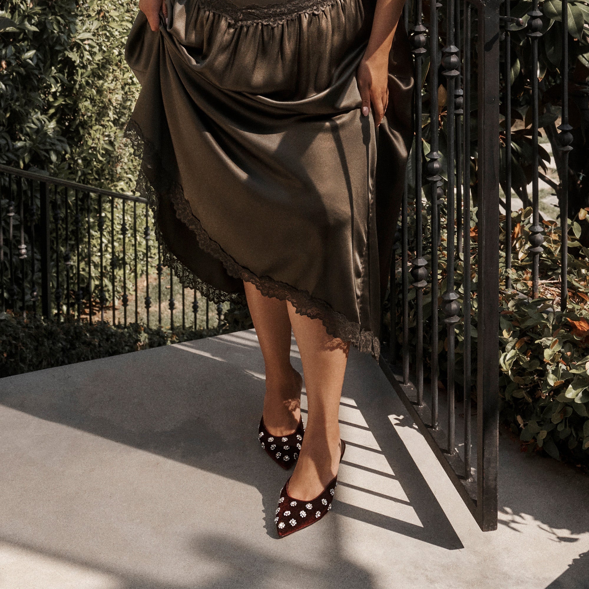 Clara Bordeaux Velvet Heels / Dolce Vita