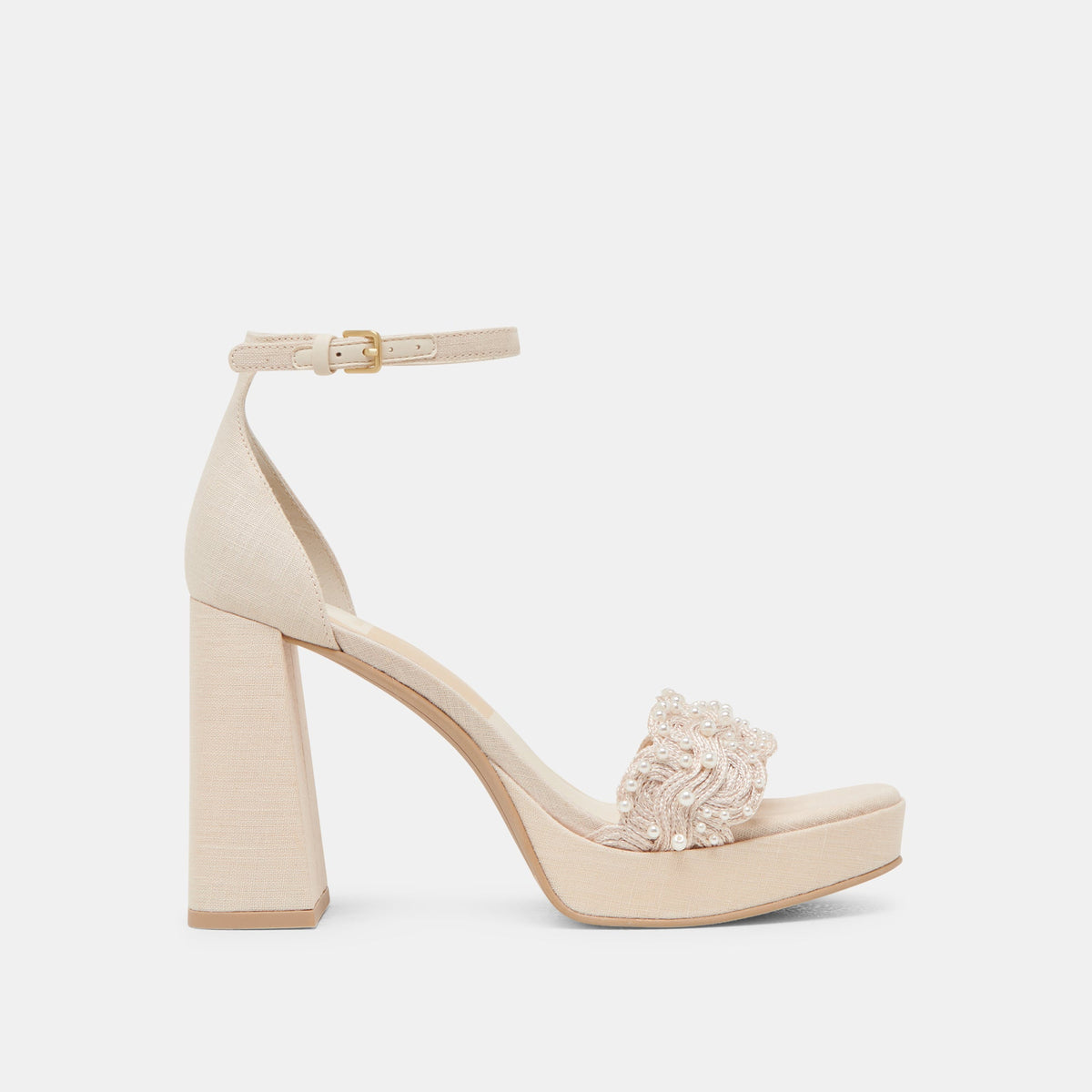PELTIN PEARL HEELS VANILLA WOVEN RAFFIA
 – Dolce Vita / Dolce Vita