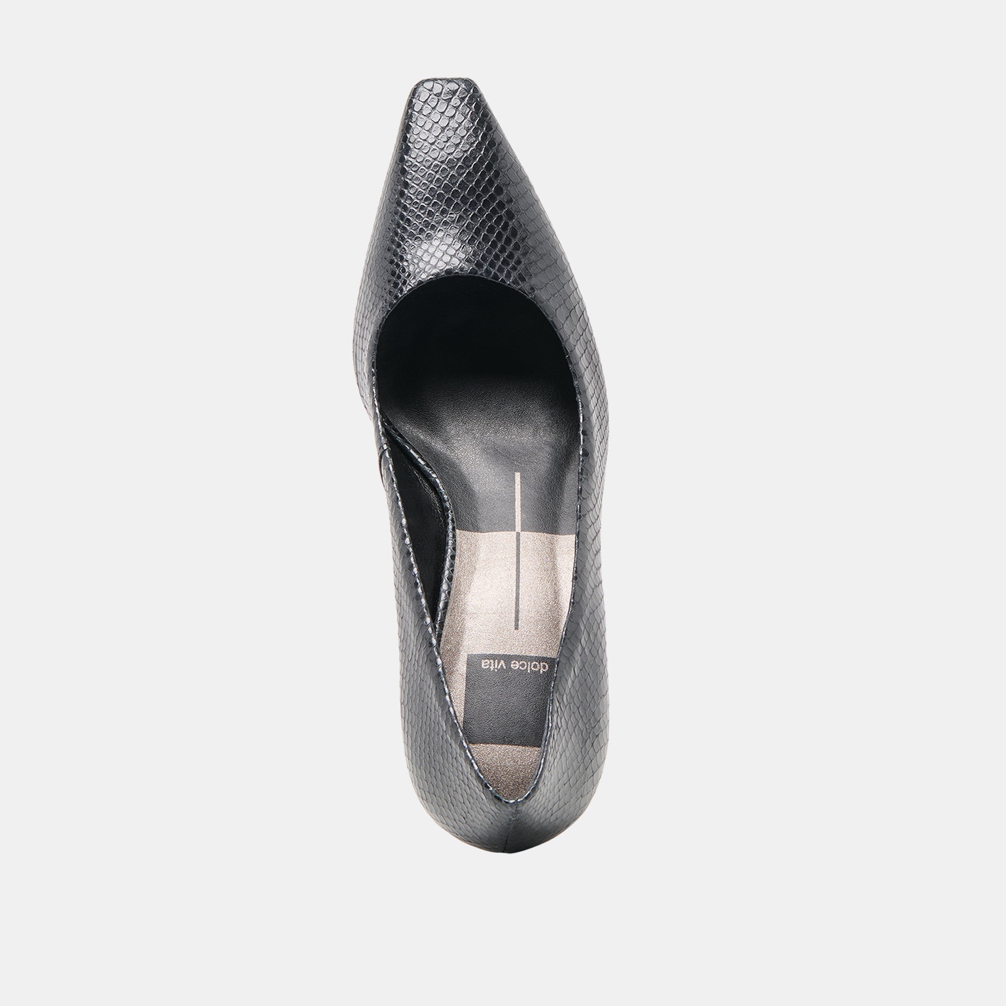 Briona Onyx Embossed Leather Heels / Dolce Vita