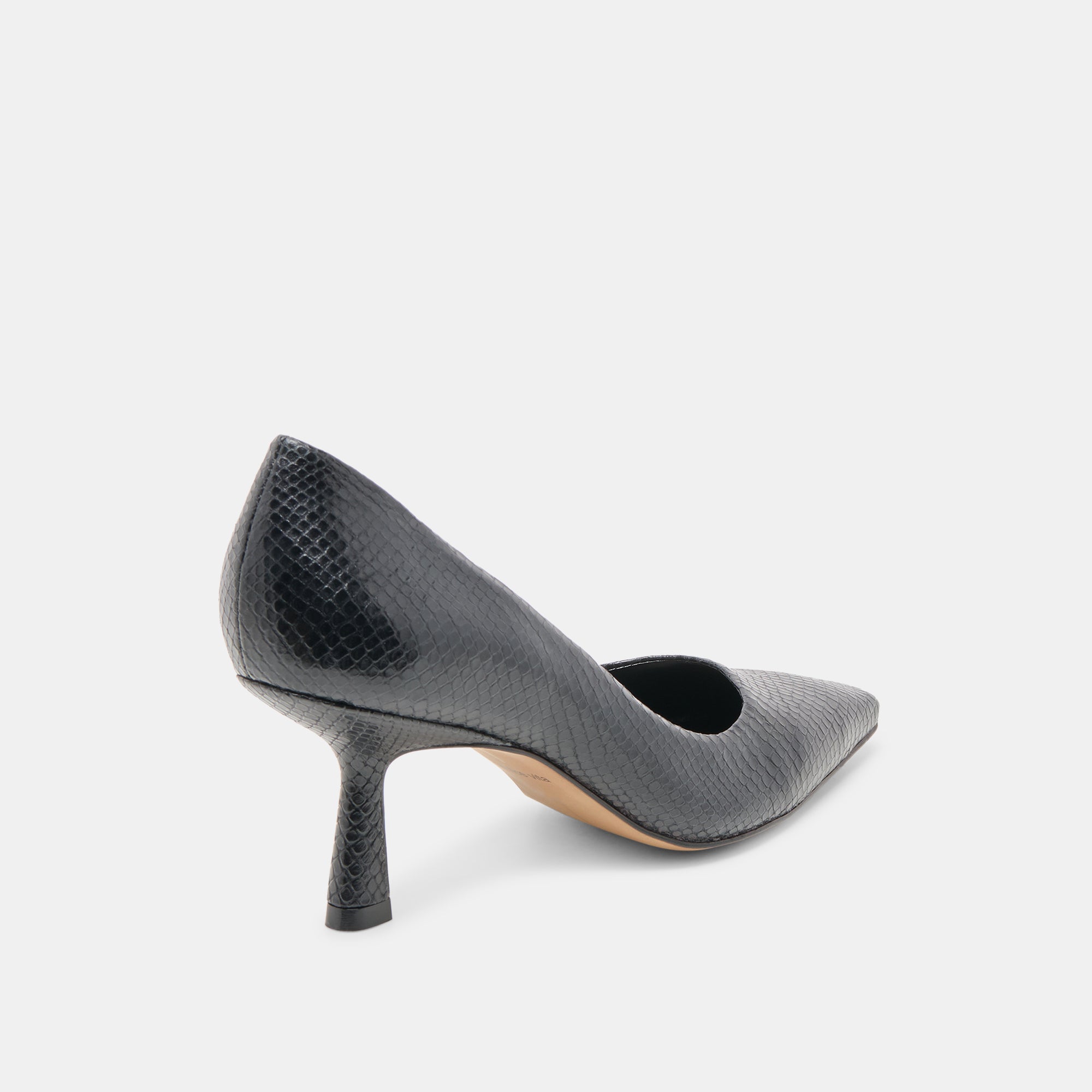 Briona Onyx Embossed Leather Heels / Dolce Vita