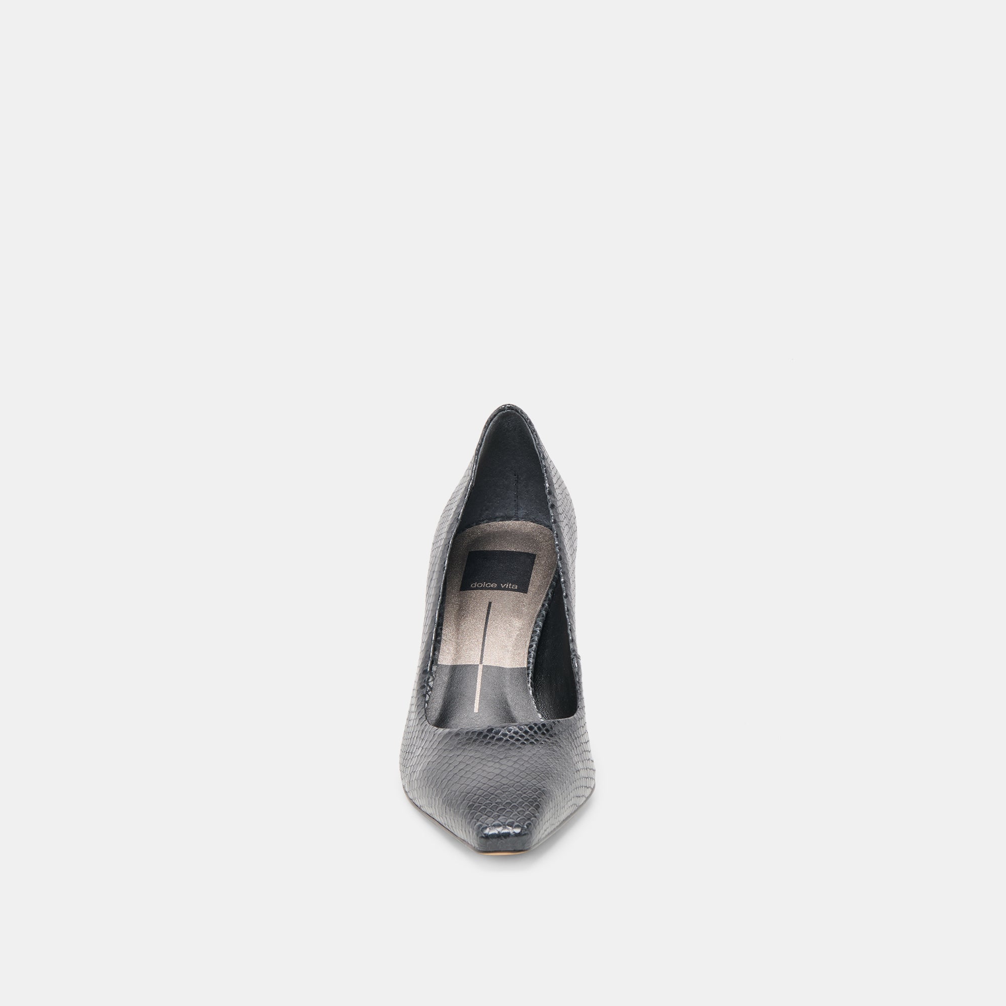 Briona Onyx Embossed Leather Heels / Dolce Vita