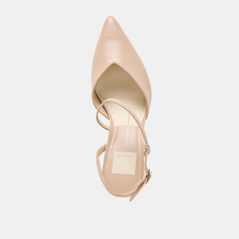 Kamra Beige Leather Heels / Dolce Vita