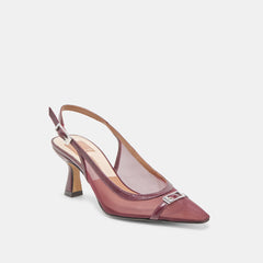 Lorine Burgundy Mesh Heels / Dolce Vita