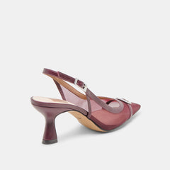 Lorine Burgundy Mesh Heels / Dolce Vita
