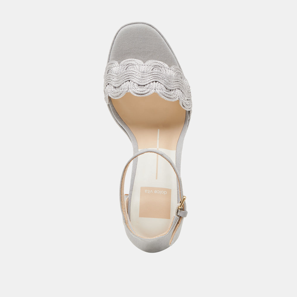 PELTIN HEELS GREY WOVEN RAFFIA
 – Dolce Vita / Dolce Vita