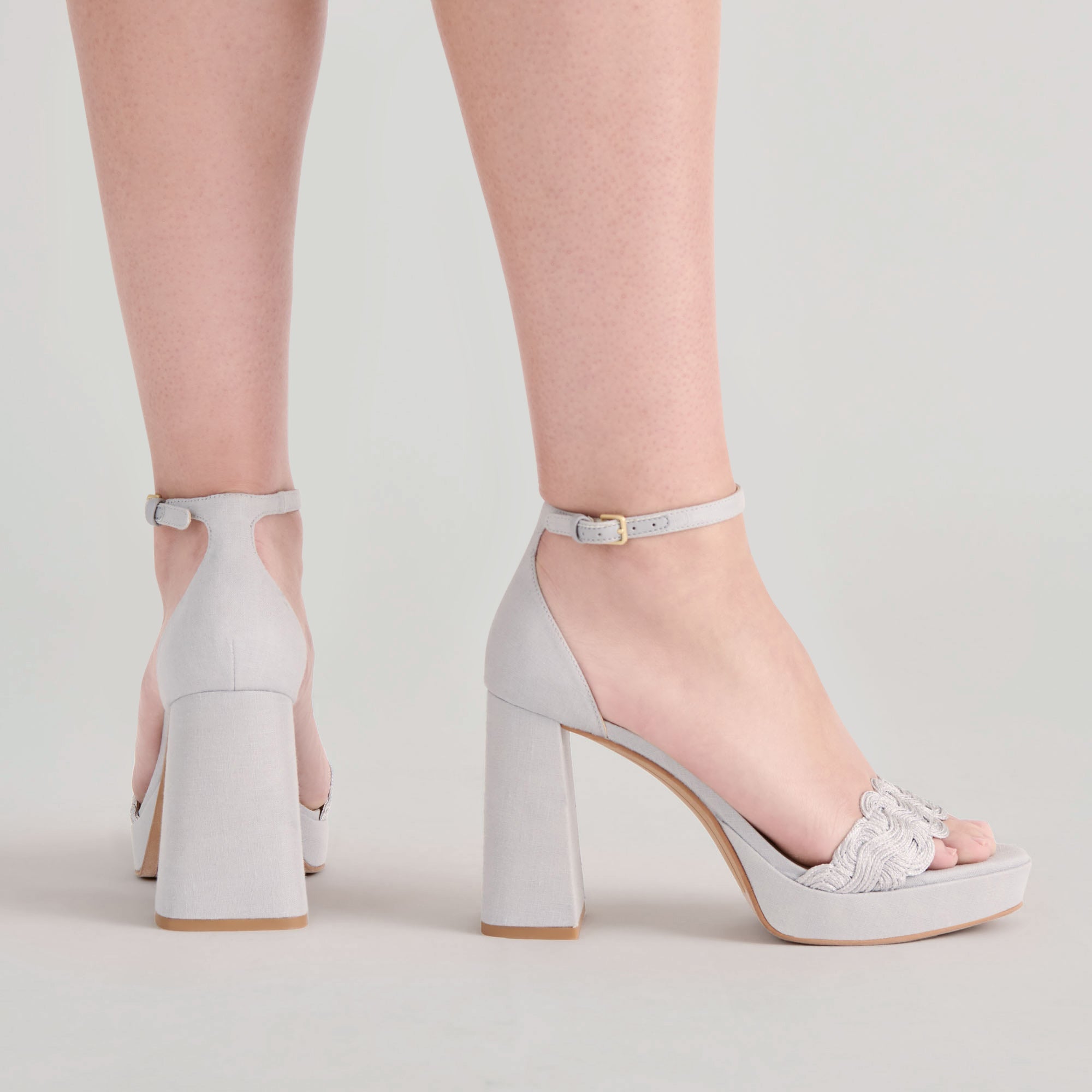 PELTIN HEELS GREY WOVEN RAFFIA
 – Dolce Vita / Dolce Vita